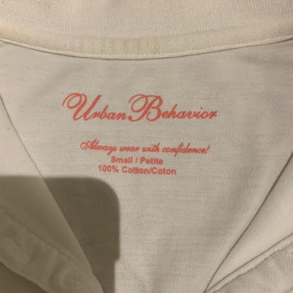 Urban white collared tee - Picture 2 of 3